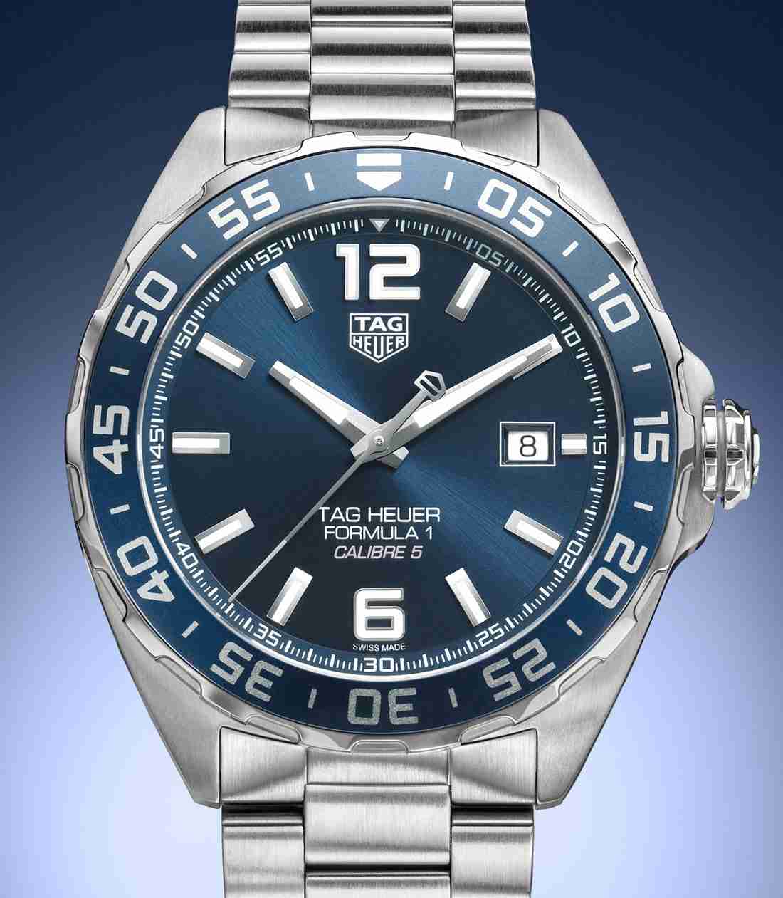 Replica TAG Heuer Formula 1 Caliber 5 Bucherer Blue Edition Aluminum Bezel Stainless Steel Watch